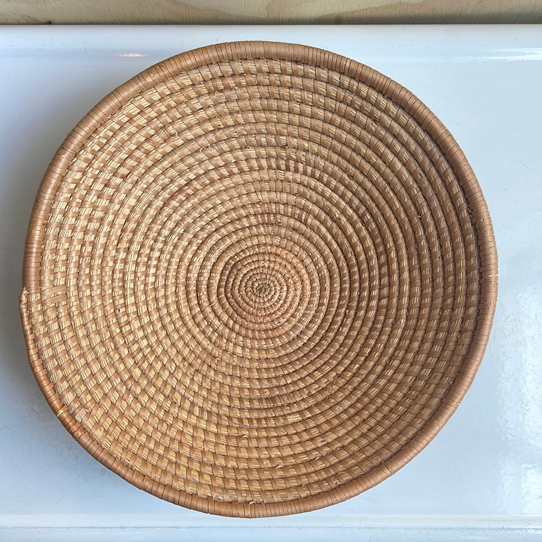 Light brown woven basket