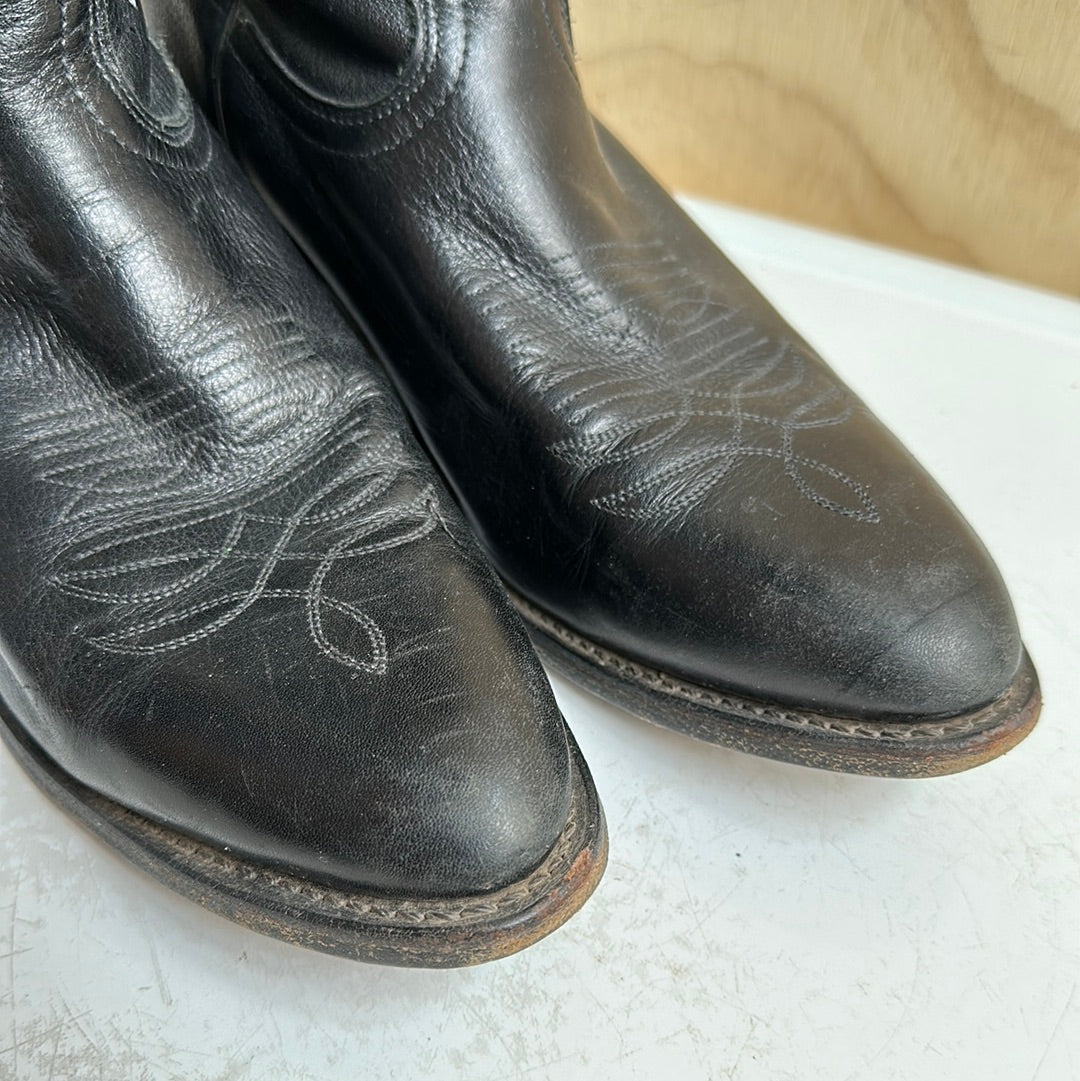 Boulet Black Leather Boots