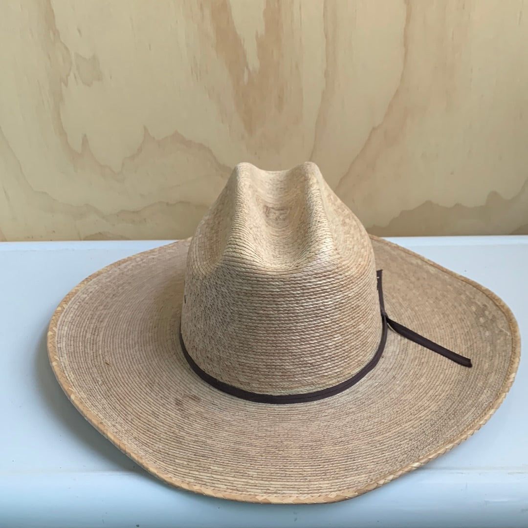 DoubleS Western straw hat with brown tie