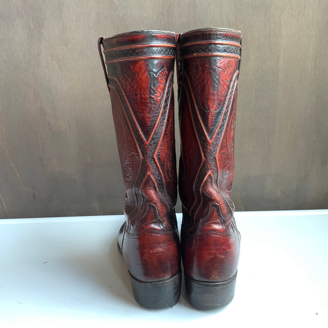 Lucchese Burgundy Western Boot
