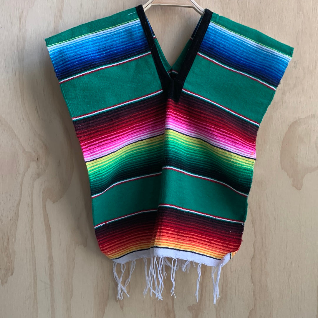 Colorful kids poncho