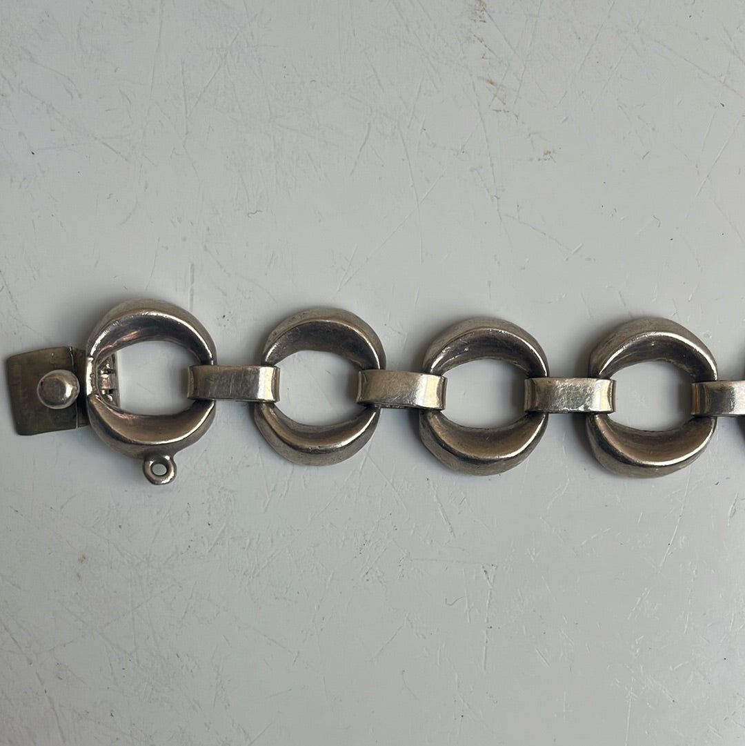Sterling Silver Circle Link Bracelet