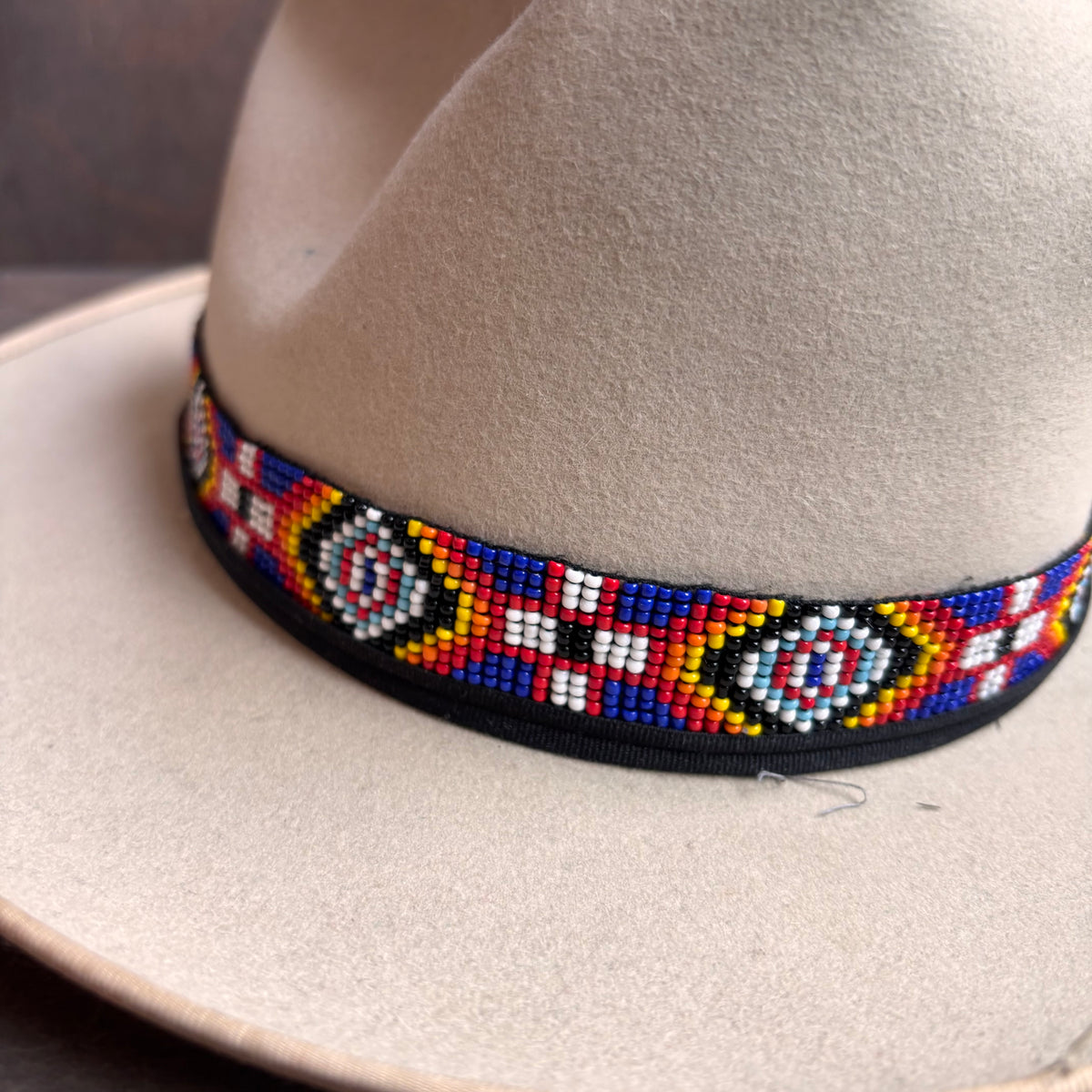 Vintage Seed Bead Hat Band