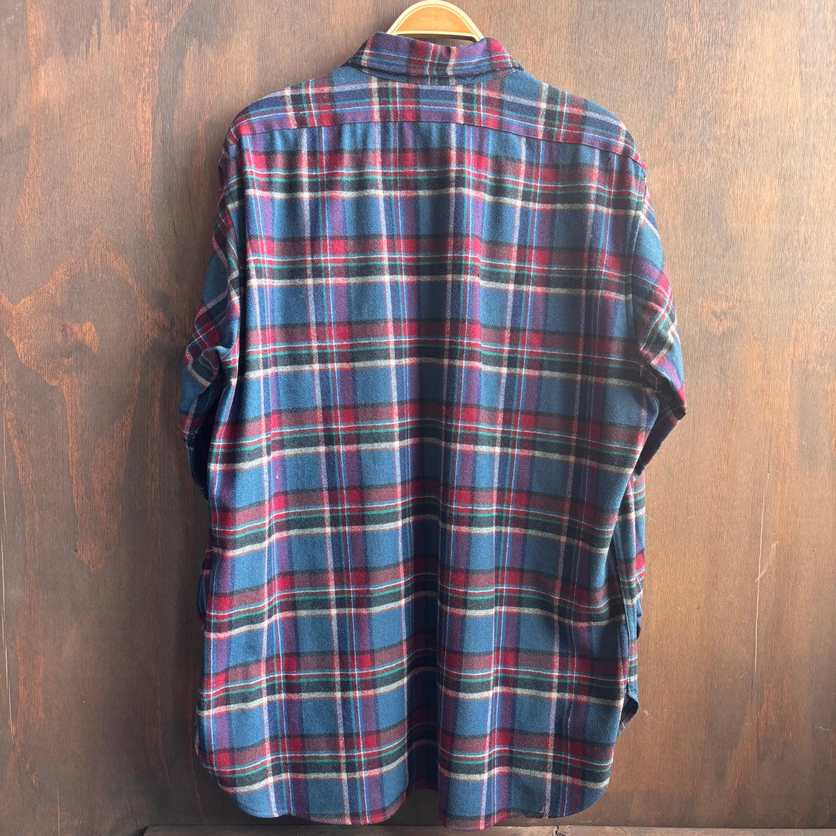 Pendleton Blue Plaid Wool Button Up