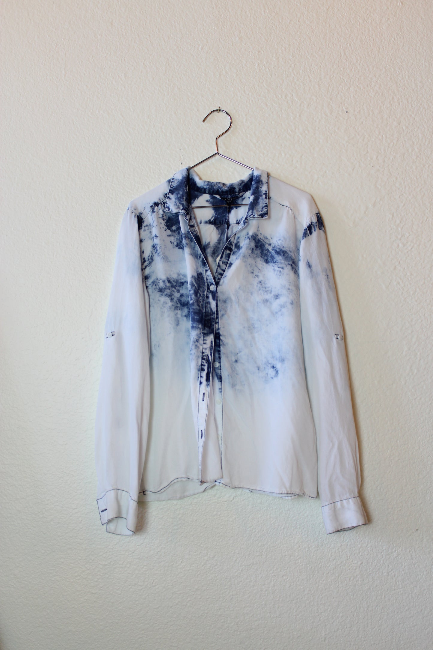 Bleached Denim Button Up Shirt