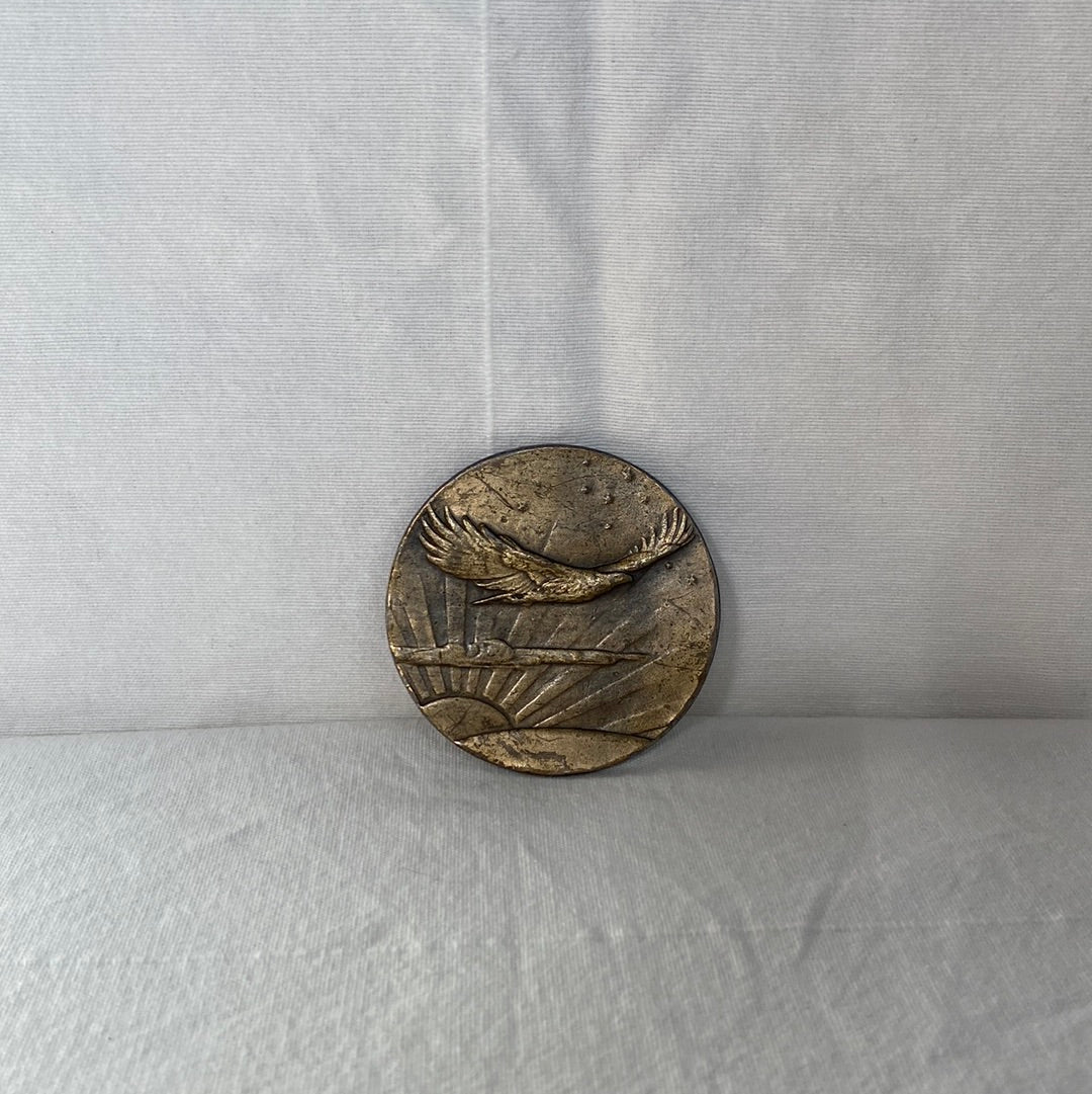 Flying Bird Gold Belt Buckle