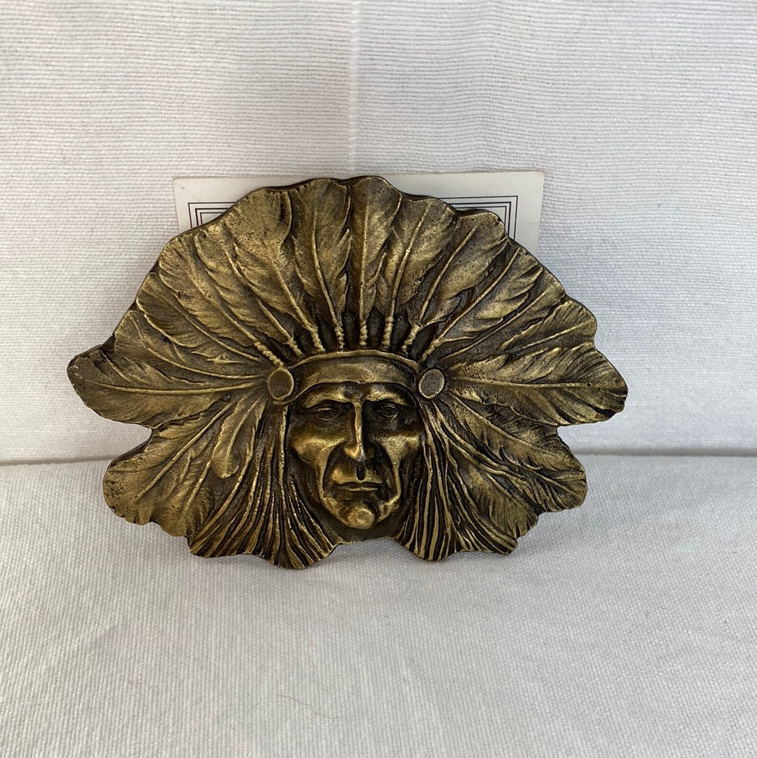 Native American Gold Belt Buckle