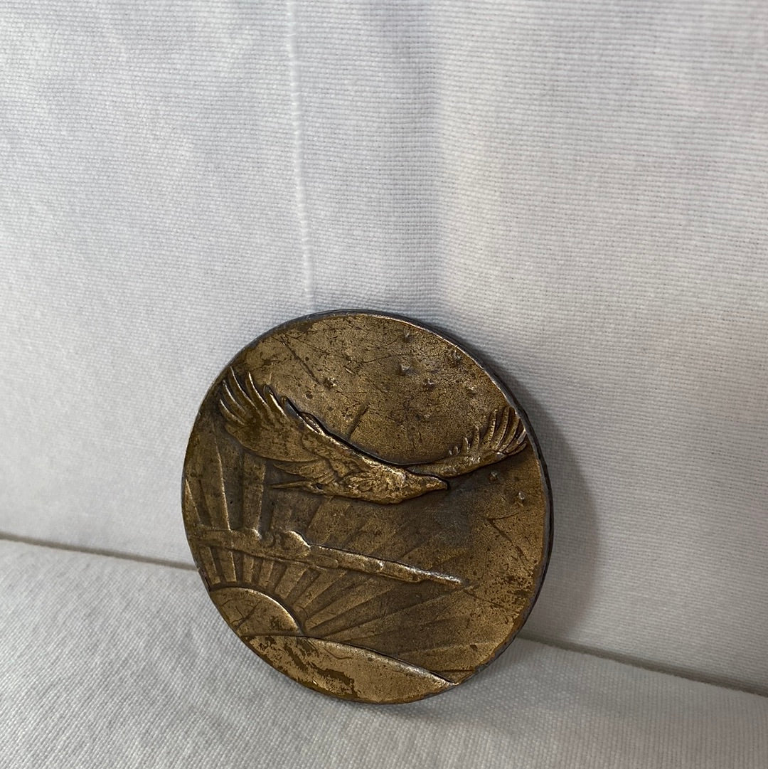 Flying Bird Gold Belt Buckle