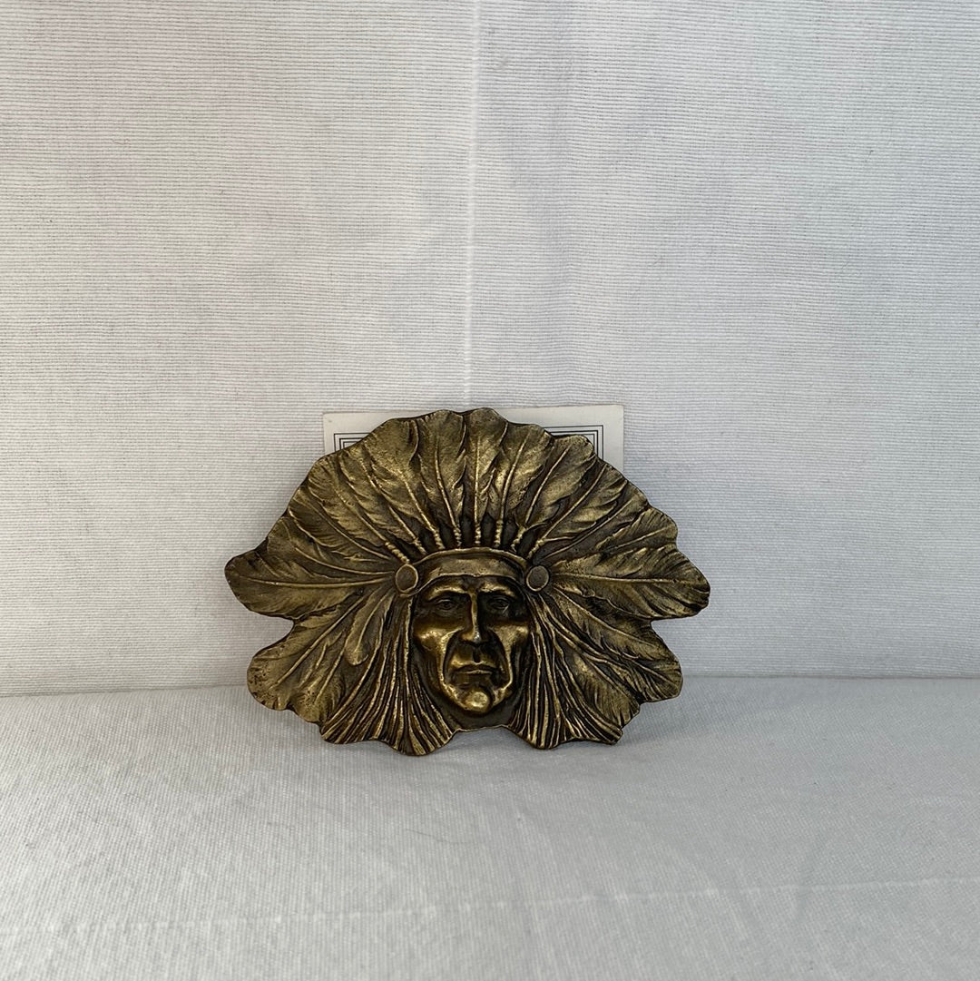 Native American Gold Belt Buckle