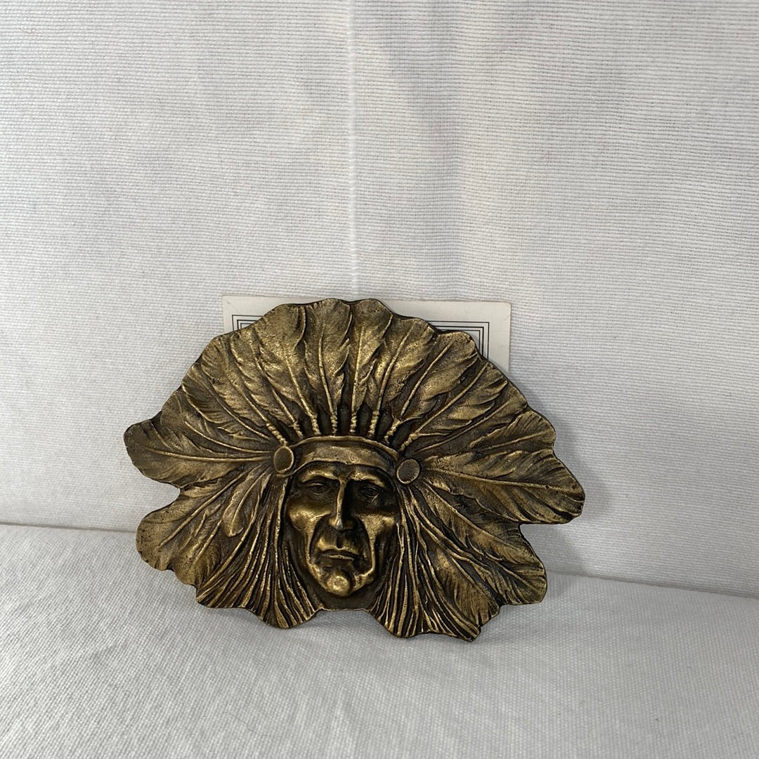Native American Gold Belt Buckle