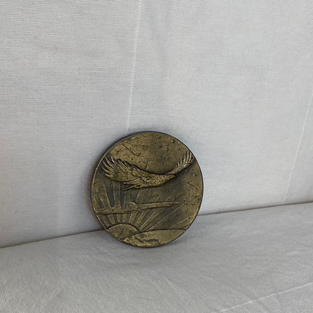 Flying Bird Gold Belt Buckle