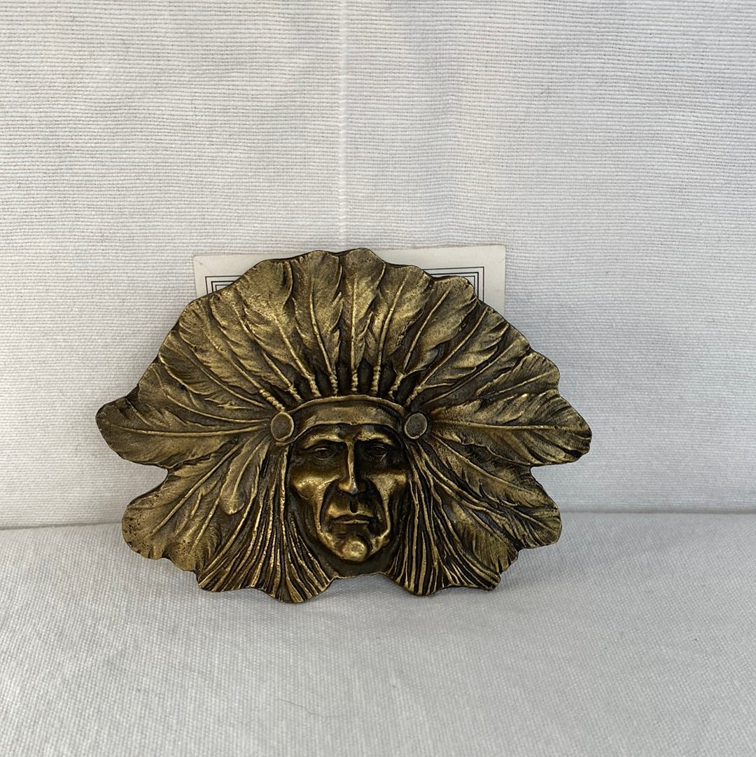 Native American Gold Belt Buckle
