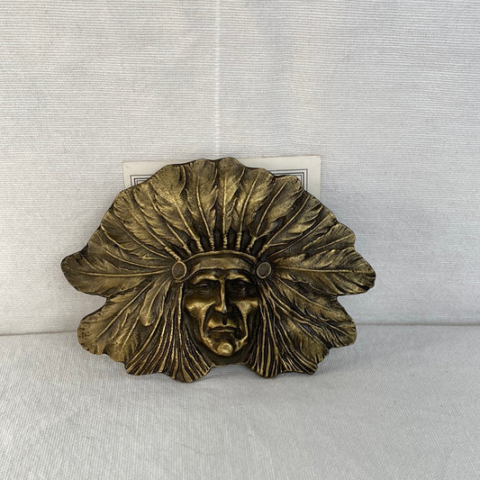 Native American Gold Belt Buckle