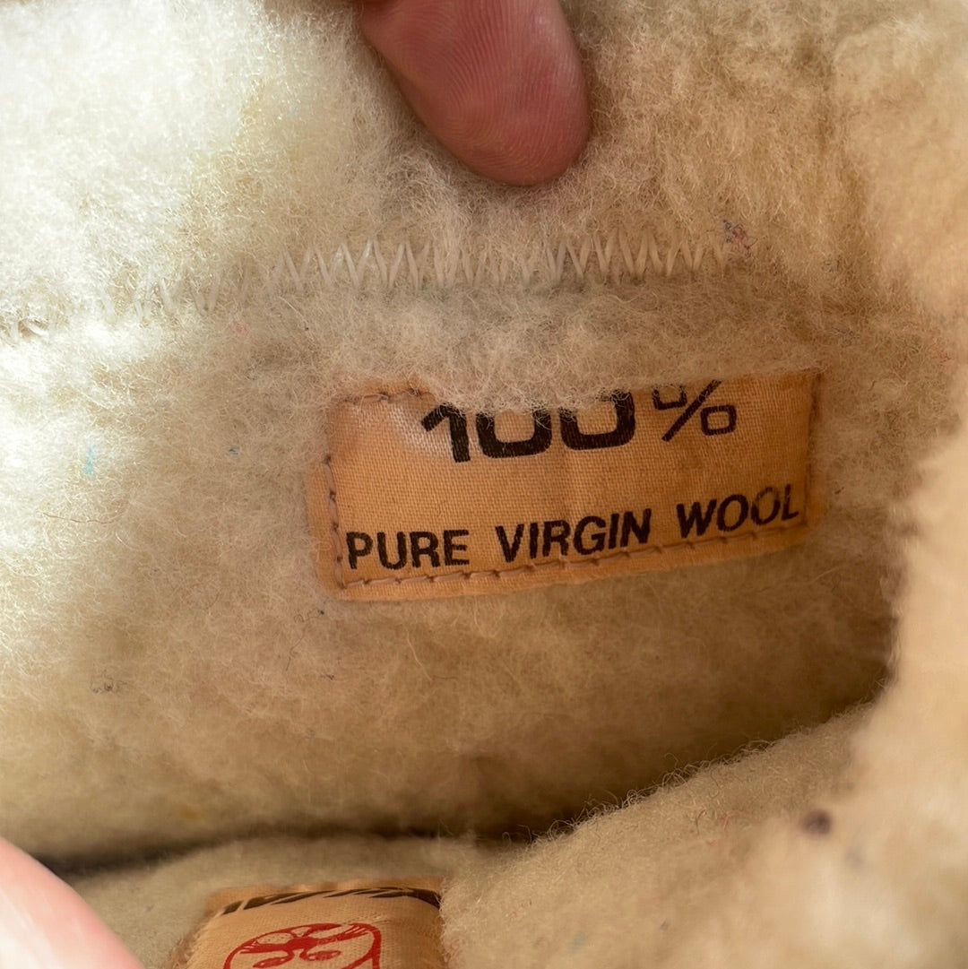 Vintage Kival Wool Fur Trimmed Winter Boots