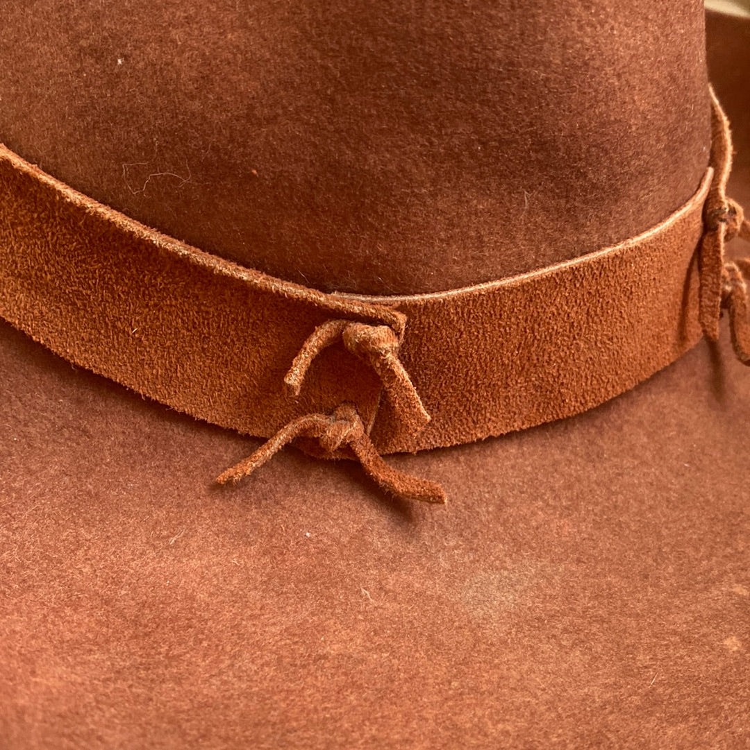 Brown Felt Hat with Suede Band
