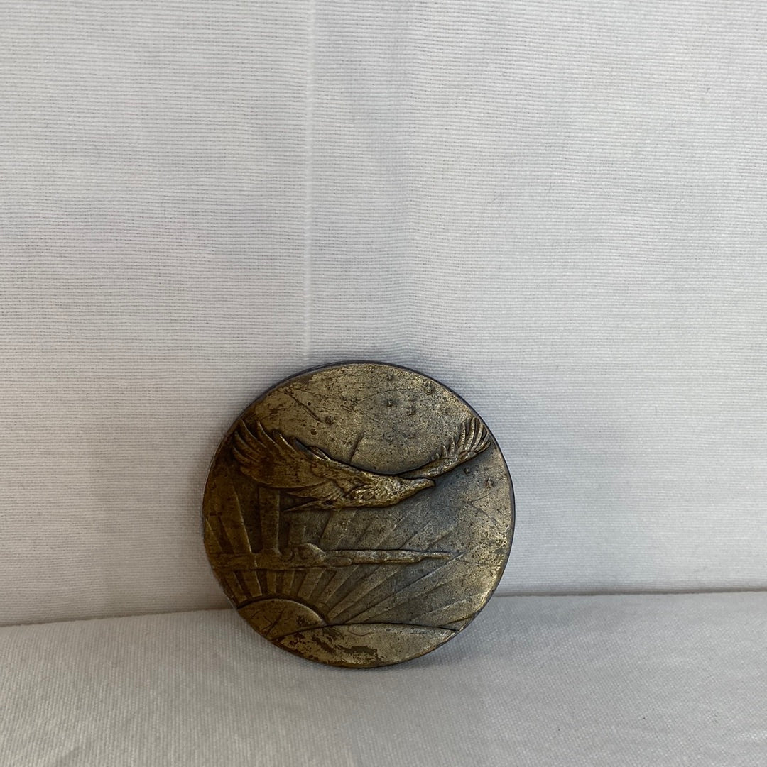 Flying Bird Gold Belt Buckle