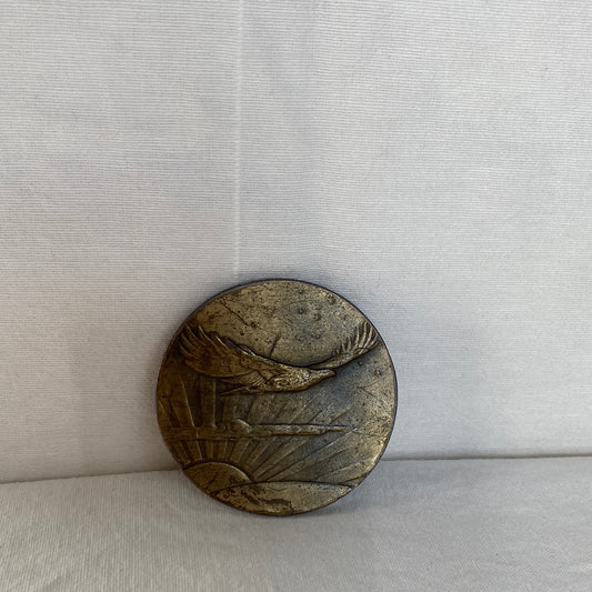 Flying Bird Gold Belt Buckle