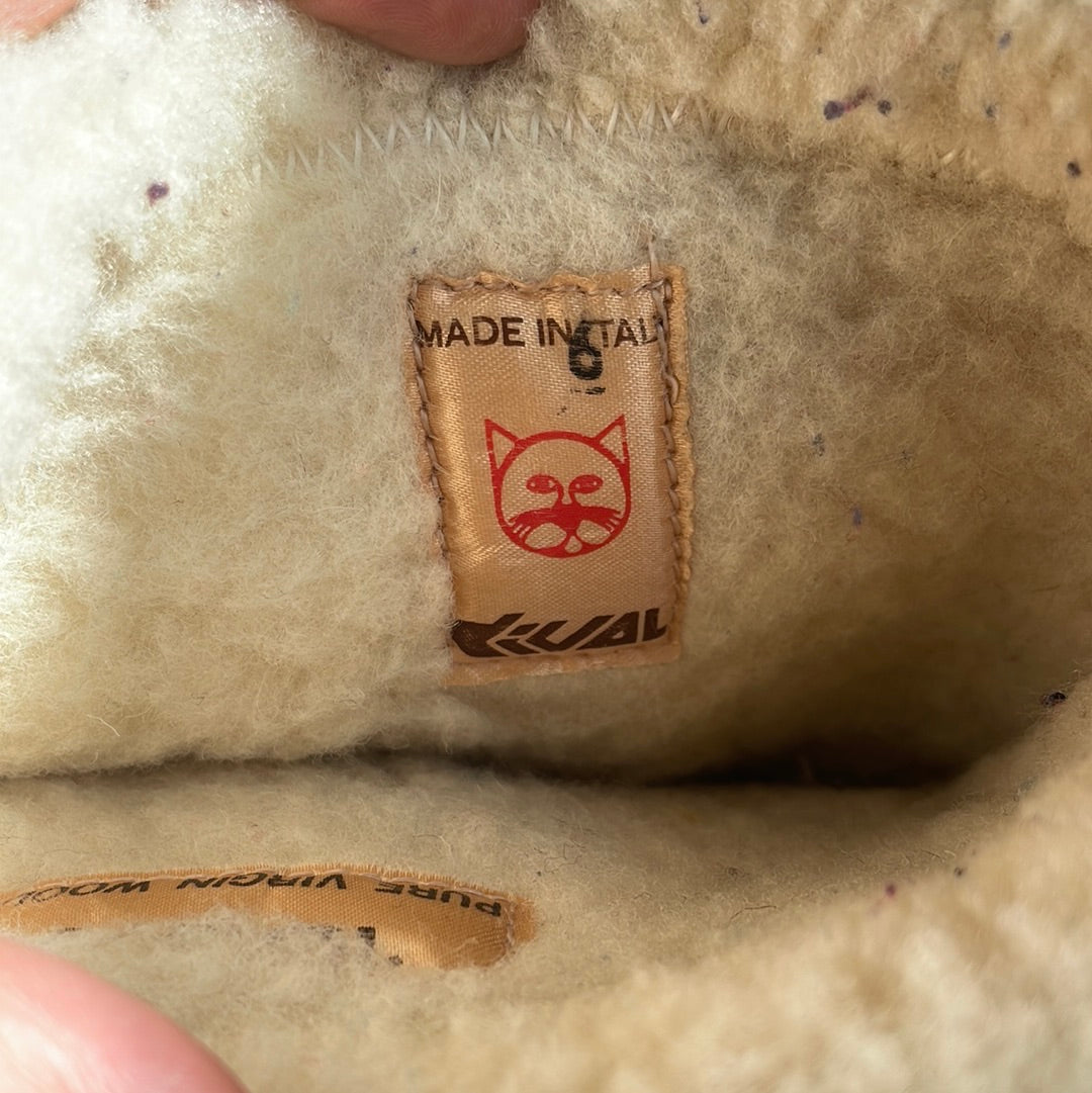 Vintage Kival Wool Fur Trimmed Winter Boots