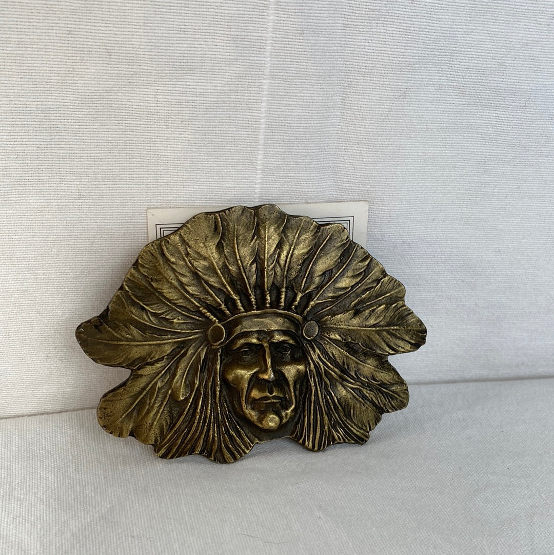 Native American Gold Belt Buckle