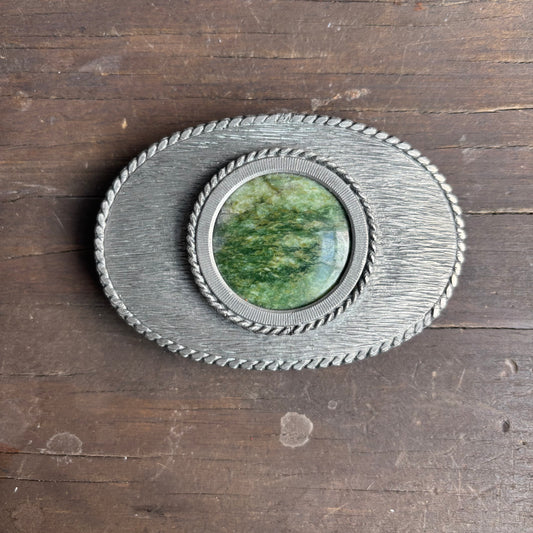 Green Stone Belt Buckle