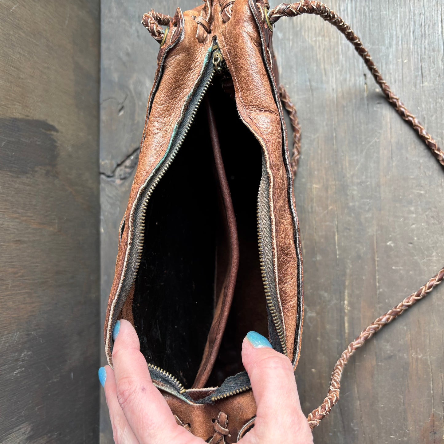 Vintage Brown Leather Bag