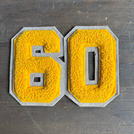 Vintage Yellow "60" Patch
