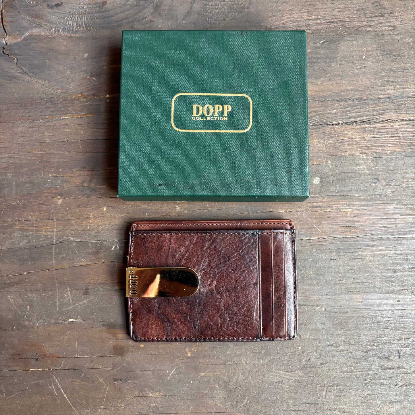 Vintage Dopp Collection Brown Leather Wallet