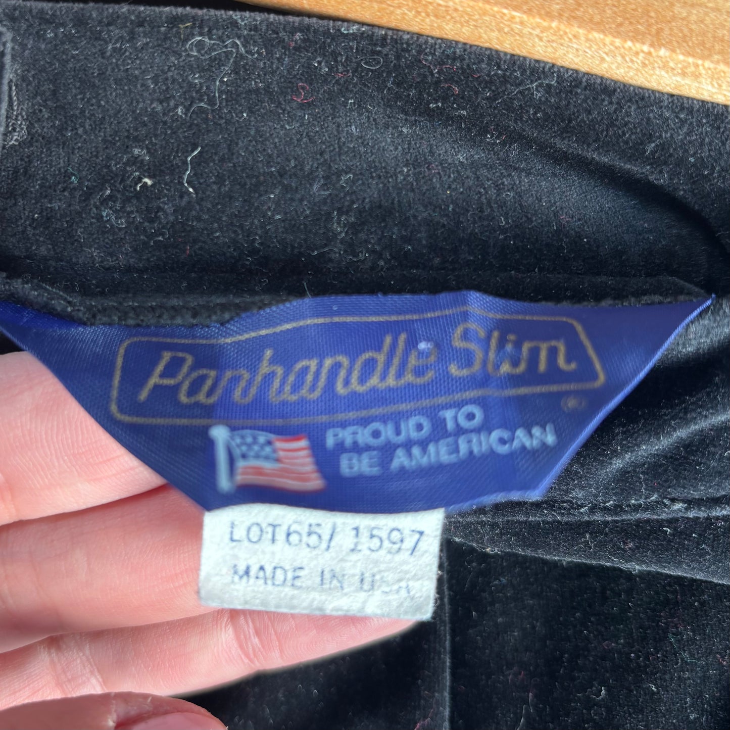 Vintage Panhandle Slim Black Velvet Skirt