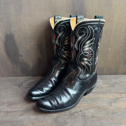 Vintage Acme Black Leather Boots