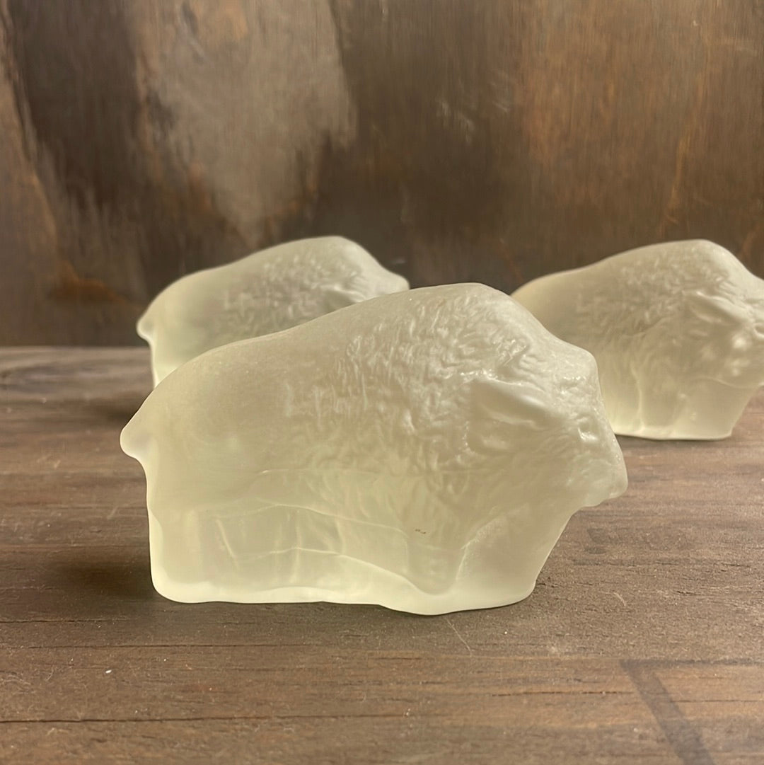 Solid Frosted Glass Buffaloes