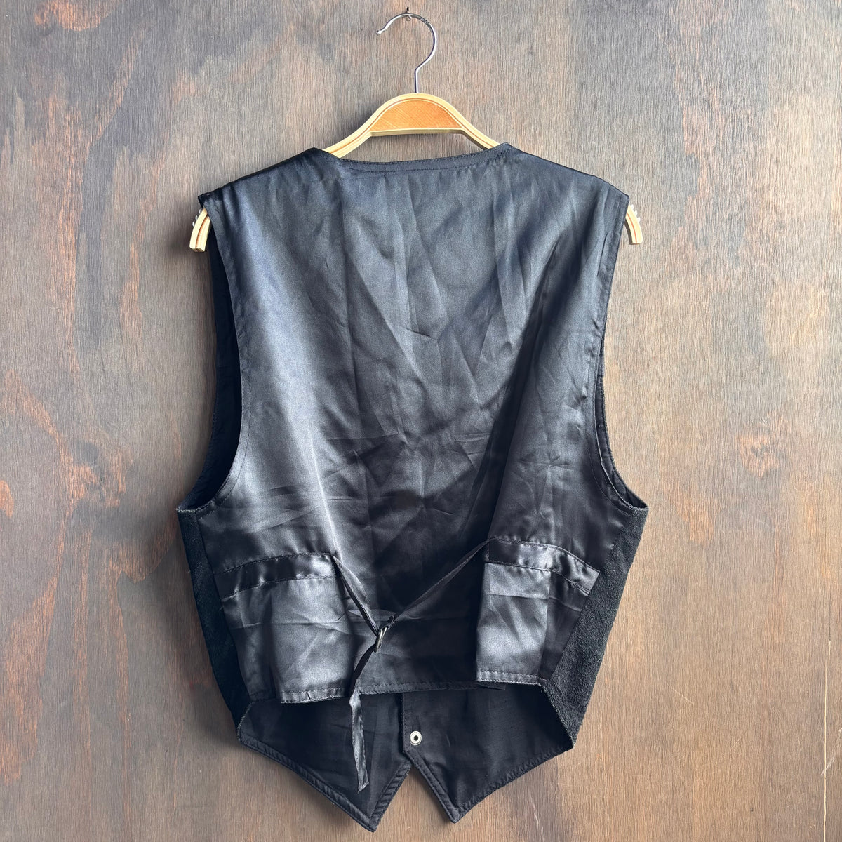 Vintage Black Leather Vest