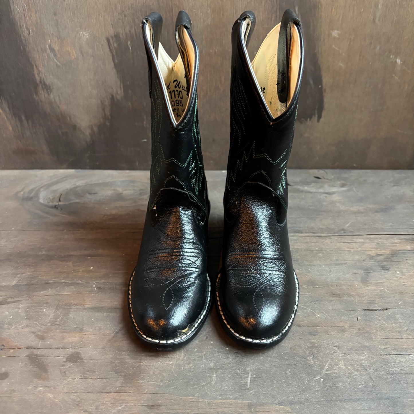 Old West Black Kids Boots