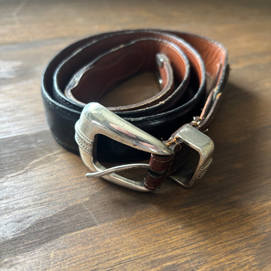 Two-Tone Leather Belt