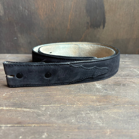 Justin Black Leather Belt
