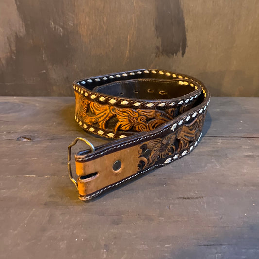 Sheplers tooled leather "Dave" belt