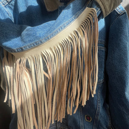 Out of The Blue Fringed Vintage Jacket