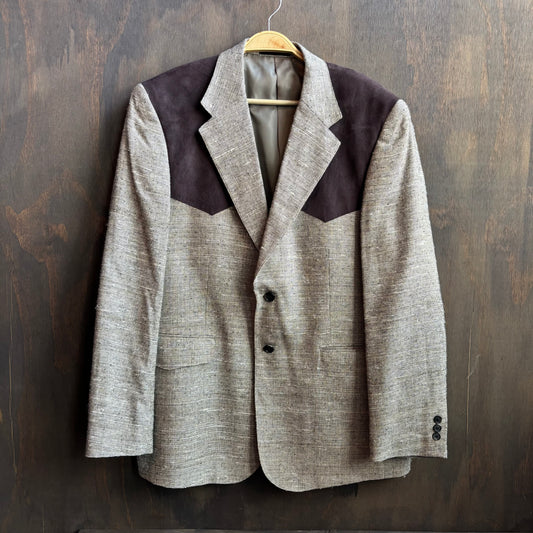 Silk Tweed Beige Blazer