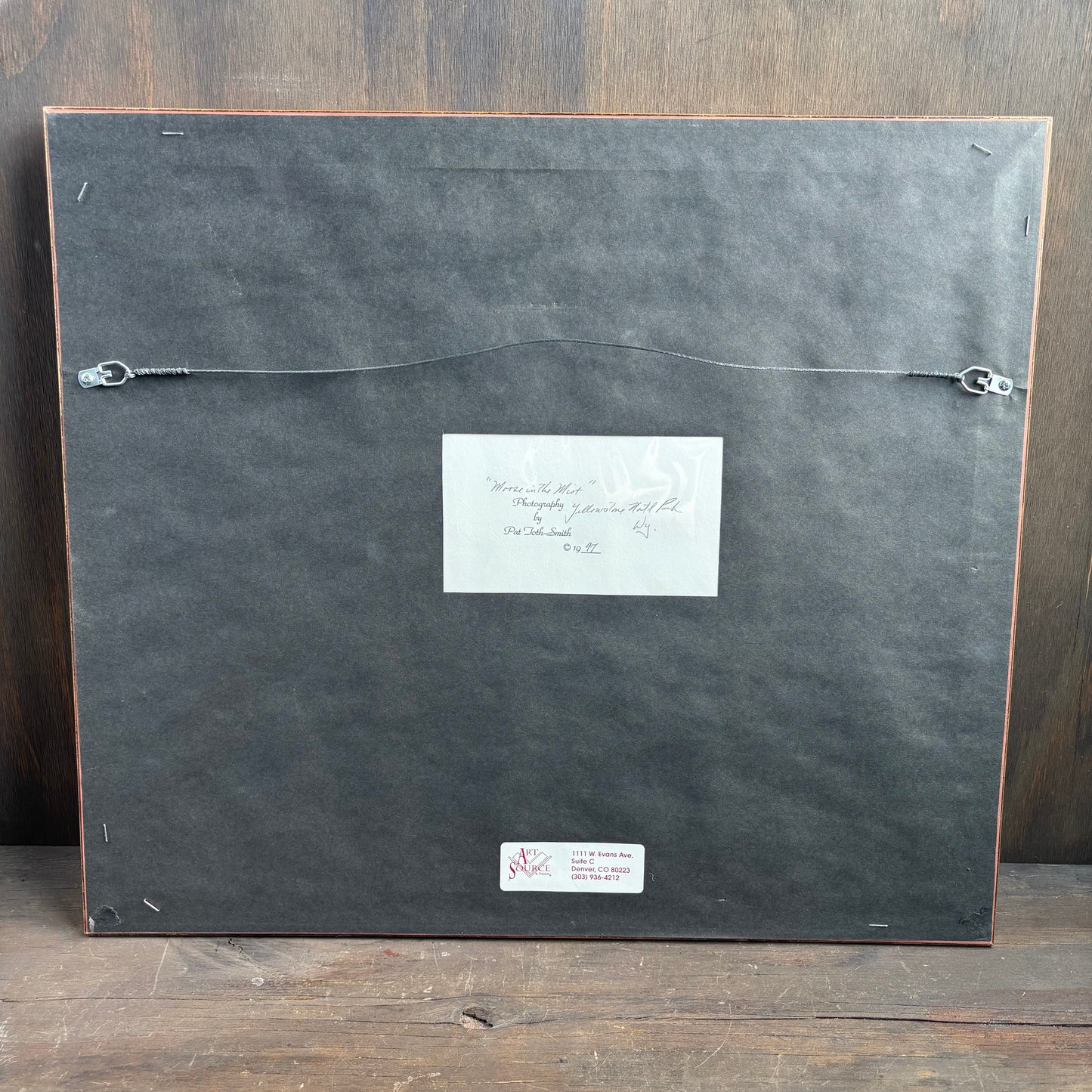 "Moose in The Mist" Framed Photo