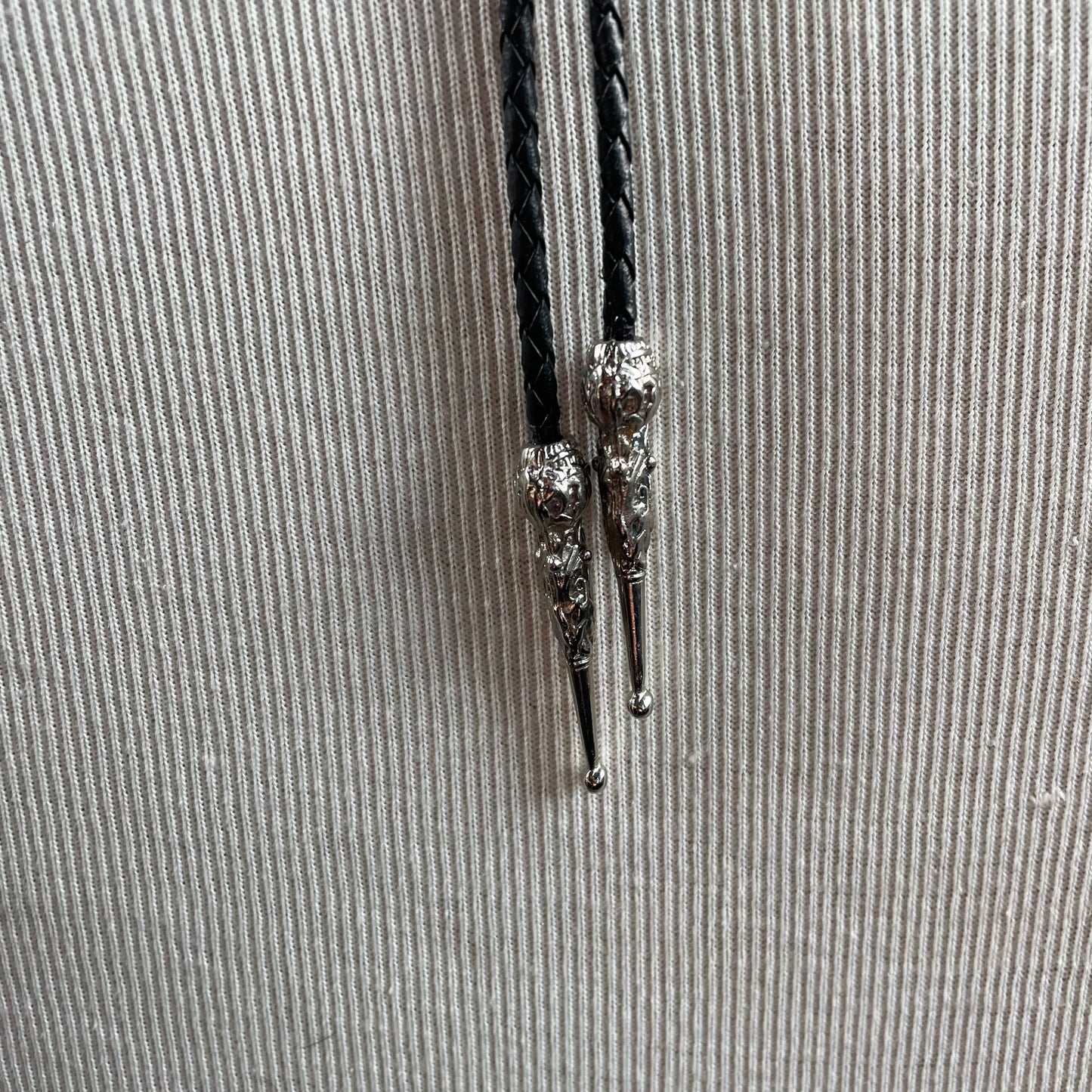 Stone and roadrunner bolo tie