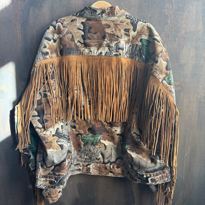 Out of The Blue Fringed Vintage Jacket