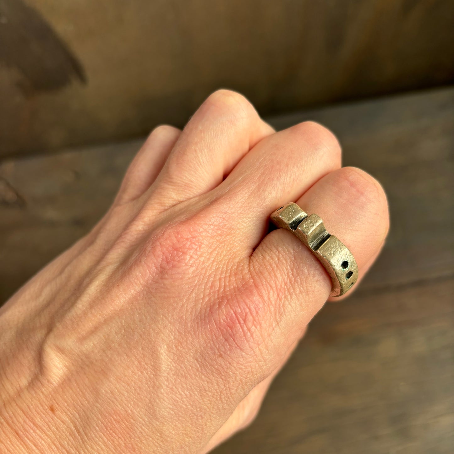 Handmade Silver Indent Ring