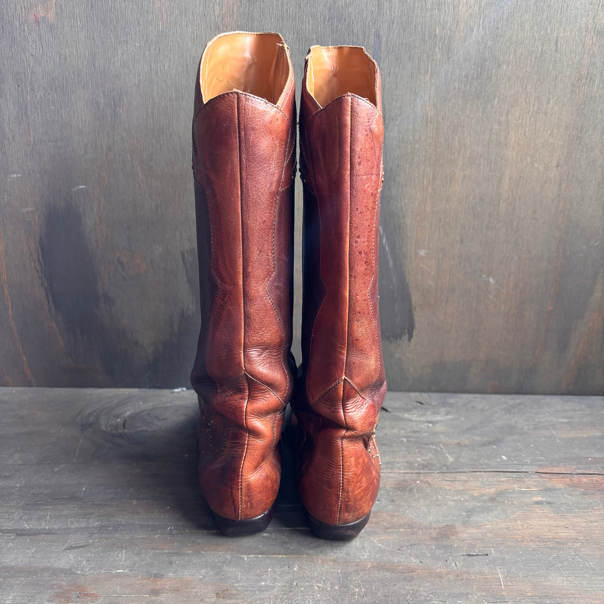 Vintage Circle S Brown Riding Boots