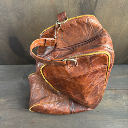 Brown Leather Boot Bag