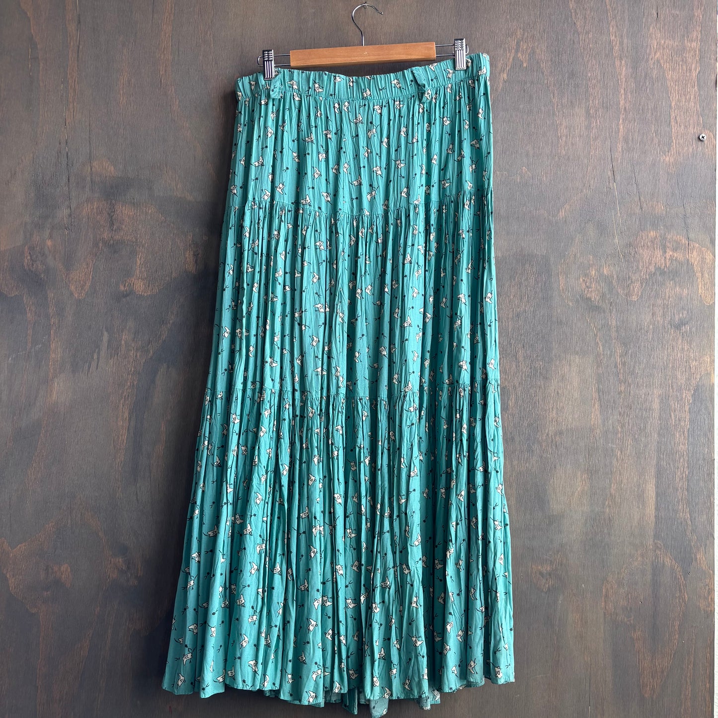 Teal Cowboy Boot Prairie Skirt