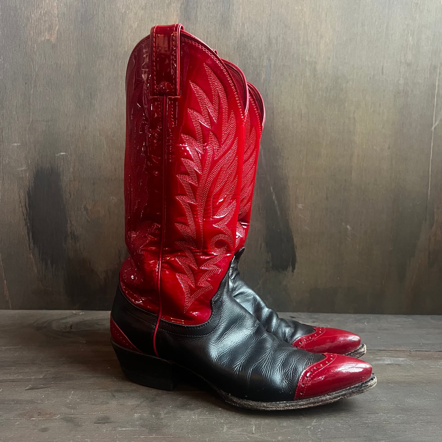 Justin’s Red and Black Leather Boots