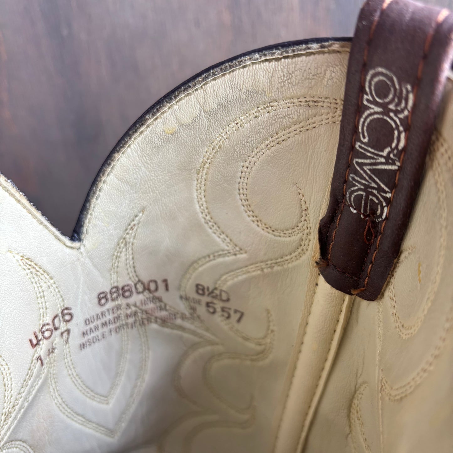 ACME Tan Reptile Toe Boot
