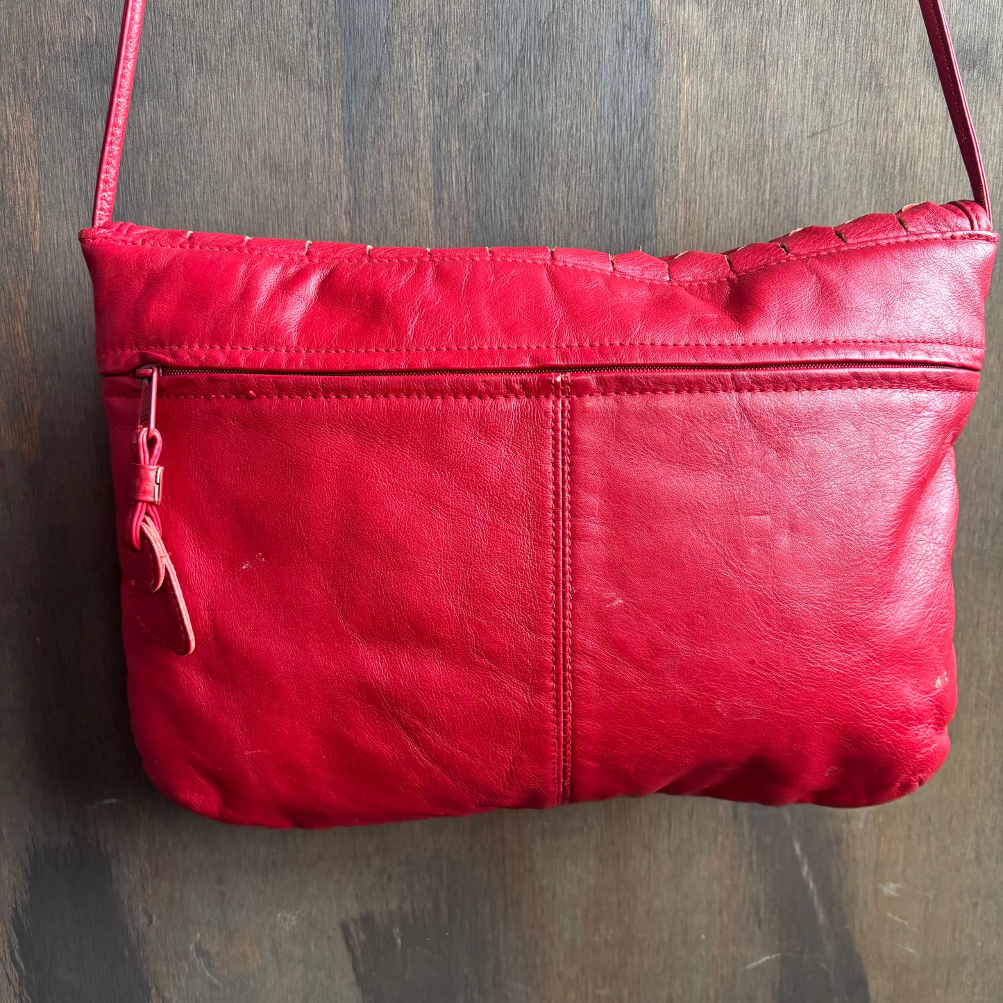 Vintage Red Leather Bag