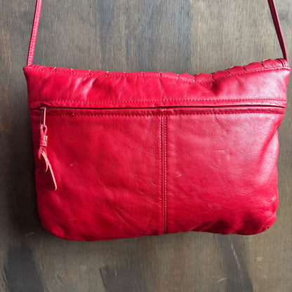 Vintage Red Leather Bag