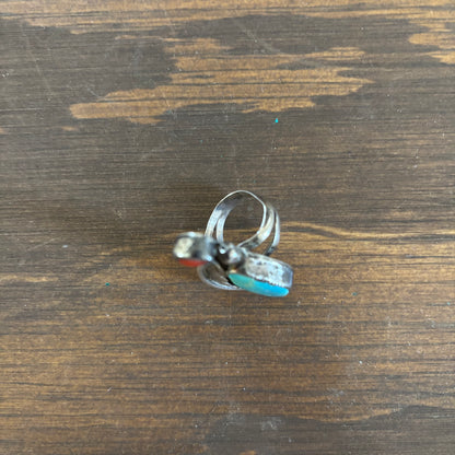 Turquoise Ring with Leaf