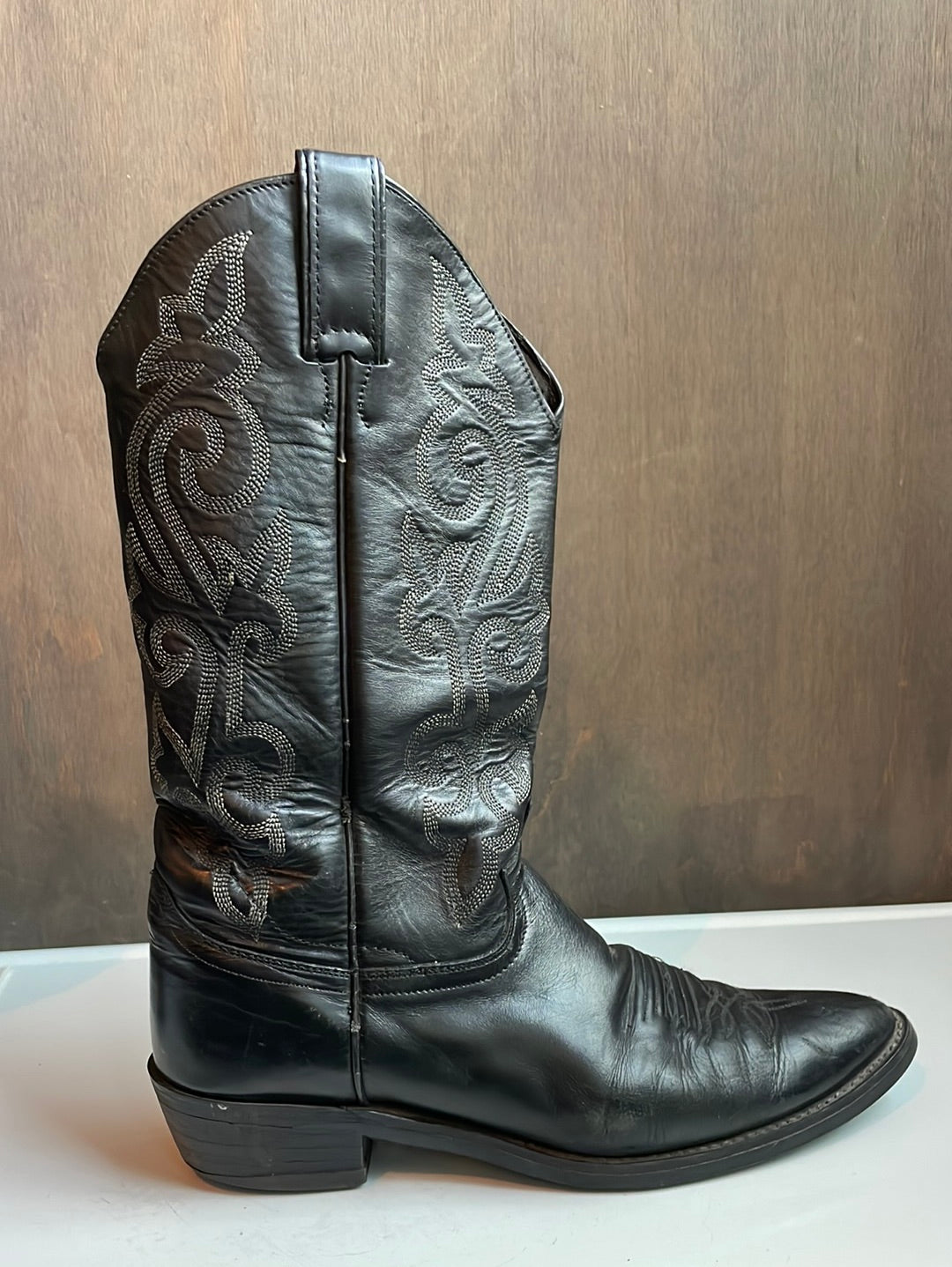 Vintage Justin Black Western Boots